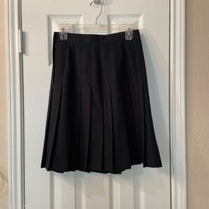 Vintage 90s WILLOW RIDGE Blue-Black Pleated Skirt size S